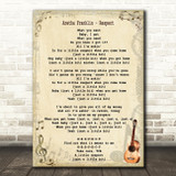Aretha Franklin Respect Song Lyric Quote Print