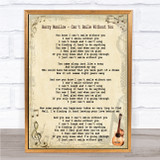 Barry Manilow Can't Smile Without You Song Lyric Quote Print