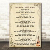 Barry Manilow Could It Be Magic Song Lyric Quote Print
