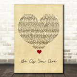 Mike Posner Be As You Are Vintage Heart Song Lyric Print