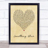 Neil Diamond Something Blue Vintage Heart Song Lyric Print