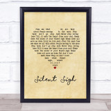 Badly Drawn Boy Silent Sigh Vintage Heart Song Lyric Print