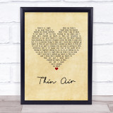 Pearl Jam Thin Air Vintage Heart Song Lyric Print