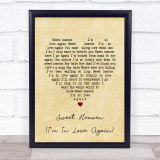 Barry Manilow Sweet Heaven (I'm In Love Again) Vintage Heart Song Lyric Print
