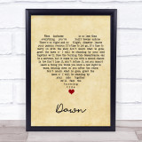 Poets Of The Fall Dawn Vintage Heart Song Lyric Print