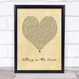 Rage Against the Machine Killing in the Name Vintage Heart Song Lyric Print
