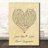 Rose Royce Love Don't Live Here Anymore Vintage Heart Song Lyric Print