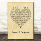 Ruel Dazed & Confused Vintage Heart Song Lyric Print
