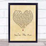 Shane McGowan Youre The One Vintage Heart Song Lyric Print