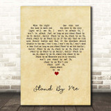 Ben E King Stand By Me Vintage Heart Song Lyric Print