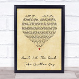 Stereophonics Don't Let The Devil Take Another Day Vintage Heart Song Lyric Print