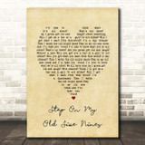 Stereophonics Step On My Old Size Nines Vintage Heart Song Lyric Print