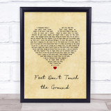 Stoney LaRue Feet Don't Touch the Ground Vintage Heart Song Lyric Print