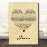 SuRie Storm Vintage Heart Song Lyric Print