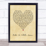 T. Rex Ride A White Swan Vintage Heart Song Lyric Print