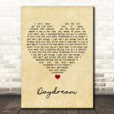 Benji Matthews Daydream Vintage Heart Song Lyric Print