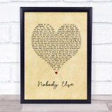 Take That Nobody Else Vintage Heart Song Lyric Print