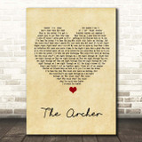 Taylor Swift The Archer Vintage Heart Song Lyric Print