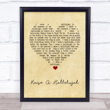 Bethel Music Raise A Hallelujah Vintage Heart Song Lyric Print