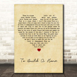 The Cinematic Orchestra To Build A Home Vintage Heart Song Lyric Print