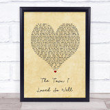 The Dubliners The Town I Loved So Well Vintage Heart Song Lyric Print