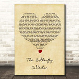 The Jam The Butterfly Collector Vintage Heart Song Lyric Print