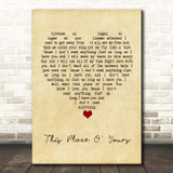 The Lathums This Place O' Yours Vintage Heart Song Lyric Print