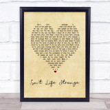 The Moody Blues Isn't Life Strange Vintage Heart Song Lyric Print