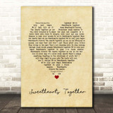 The Rolling Stones Sweethearts Together Vintage Heart Song Lyric Print