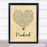 The Shires Naked Vintage Heart Song Lyric Print