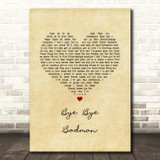 The Stone Roses Bye Bye Badman Vintage Heart Song Lyric Print