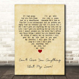 The Stylistics Can't Give You Anything (But My Love) Vintage Heart Song Lyric Print