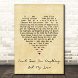 The Stylistics Can't Give You anything but My Love Vintage Heart Song Lyric Print