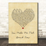 The Stylistics You Make Me Feel Brand New Vintage Heart Song Lyric Print