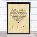 The Waifs Love Serenade Vintage Heart Song Lyric Print