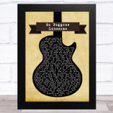 Johhny Cash So Doggone Lonesome Black Guitar Song Lyric Music Art Print