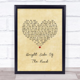 Van Morrison Bright Side Of The Road Vintage Heart Song Lyric Print