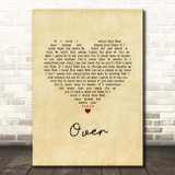 Blake Shelton Over Vintage Heart Song Lyric Print