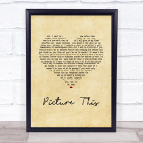 Blondie Picture This Vintage Heart Song Lyric Print
