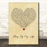 Bon Jovi Story Of My Life Vintage Heart Song Lyric Print