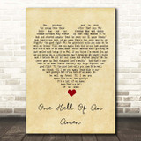 Brantley Gilbert One Hell Of An Amen Vintage Heart Song Lyric Print