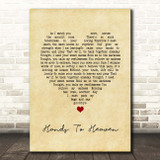 Breathe Hands To Heaven Vintage Heart Song Lyric Print