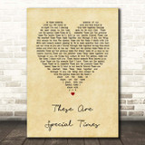 Celine Dion These Are Special Times Vintage Heart Song Lyric Print