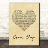 Charli XCX Boom Clap Vintage Heart Song Lyric Print