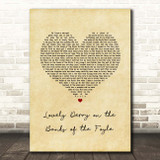 Charlie McGonigle Lovely Derry on the Banks of the Foyle Vintage Heart Song Lyric Print