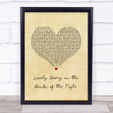 Charlie McGonigle Lovely Derry on the Banks of the Foyle Vintage Heart Song Lyric Print