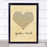Chase & Status Spoken Word Vintage Heart Song Lyric Print
