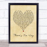 Alabama There's No Way Vintage Heart Song Lyric Print