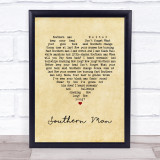 Crosby, Stills, Nash & Young Southern Man Vintage Heart Song Lyric Print