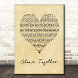 Dan + Shay Alone Together Vintage Heart Song Lyric Print